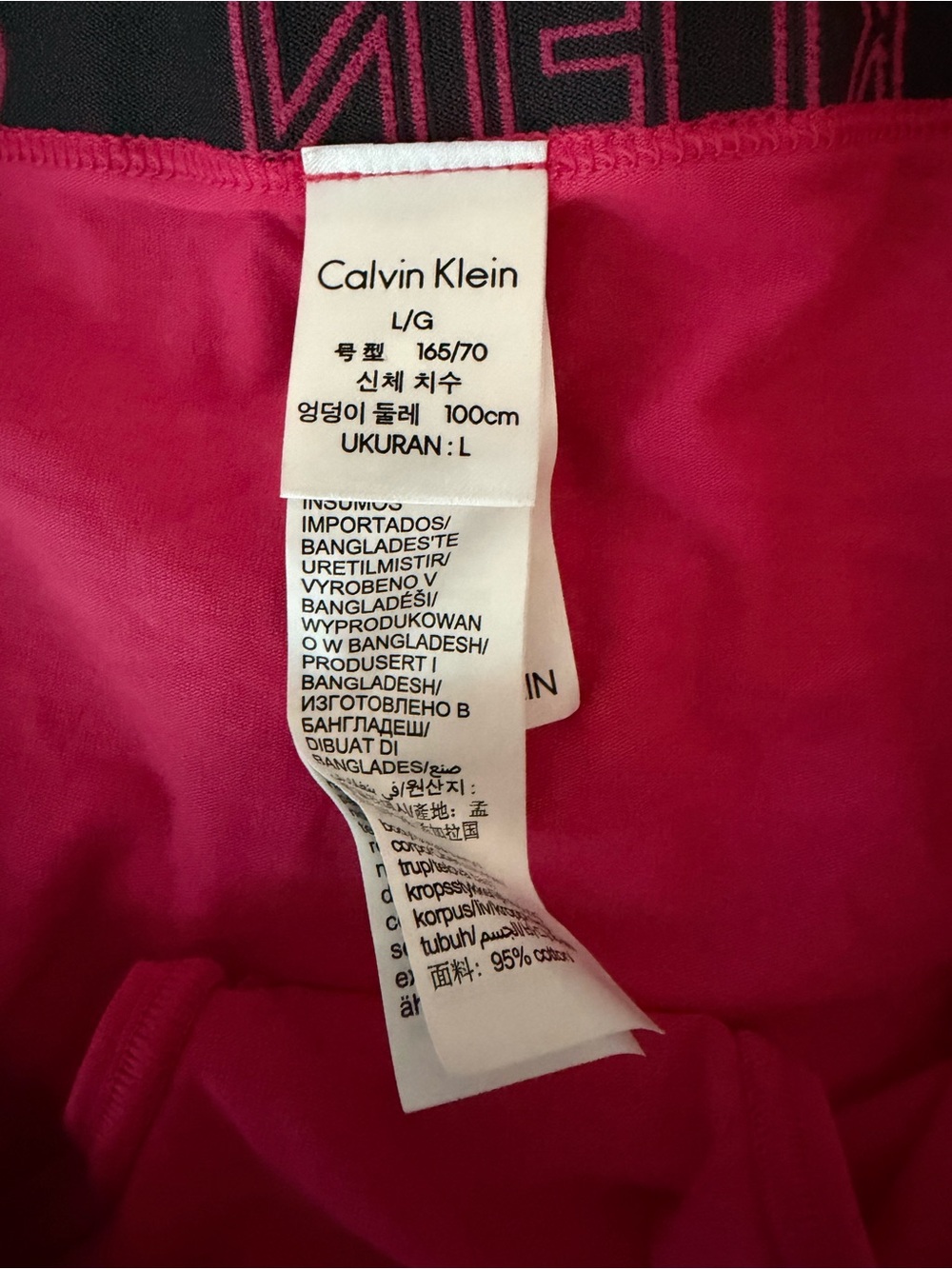 Calvin Klein Girls' Cotton Briefs - Hot Pink & Teal Blue - Picture 2 of 4